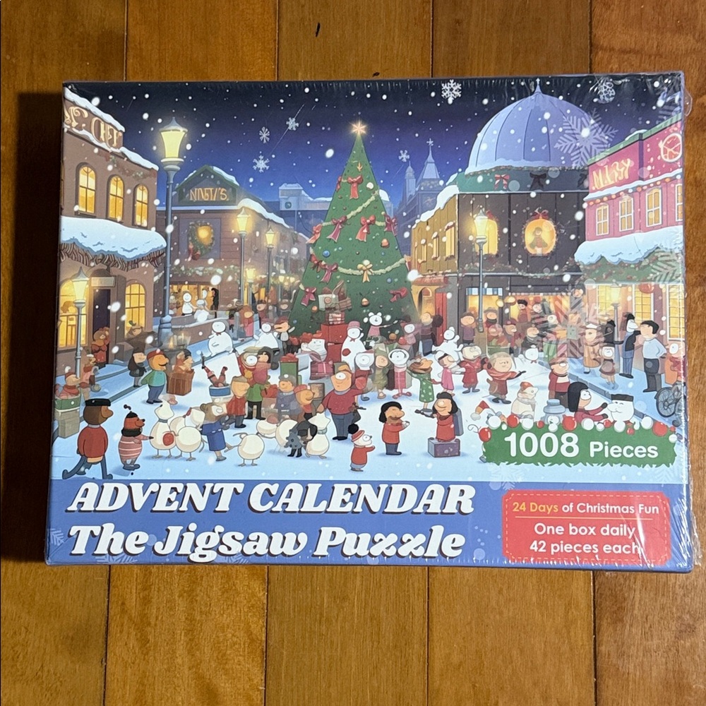 NWT Christmas Advent Calendar Jigsaw Puzzle Holiday